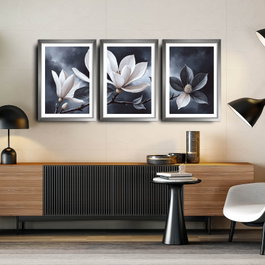 Wallity Conjunto de 3 Pinturas Decorativas en MDF con Marco Multicolor